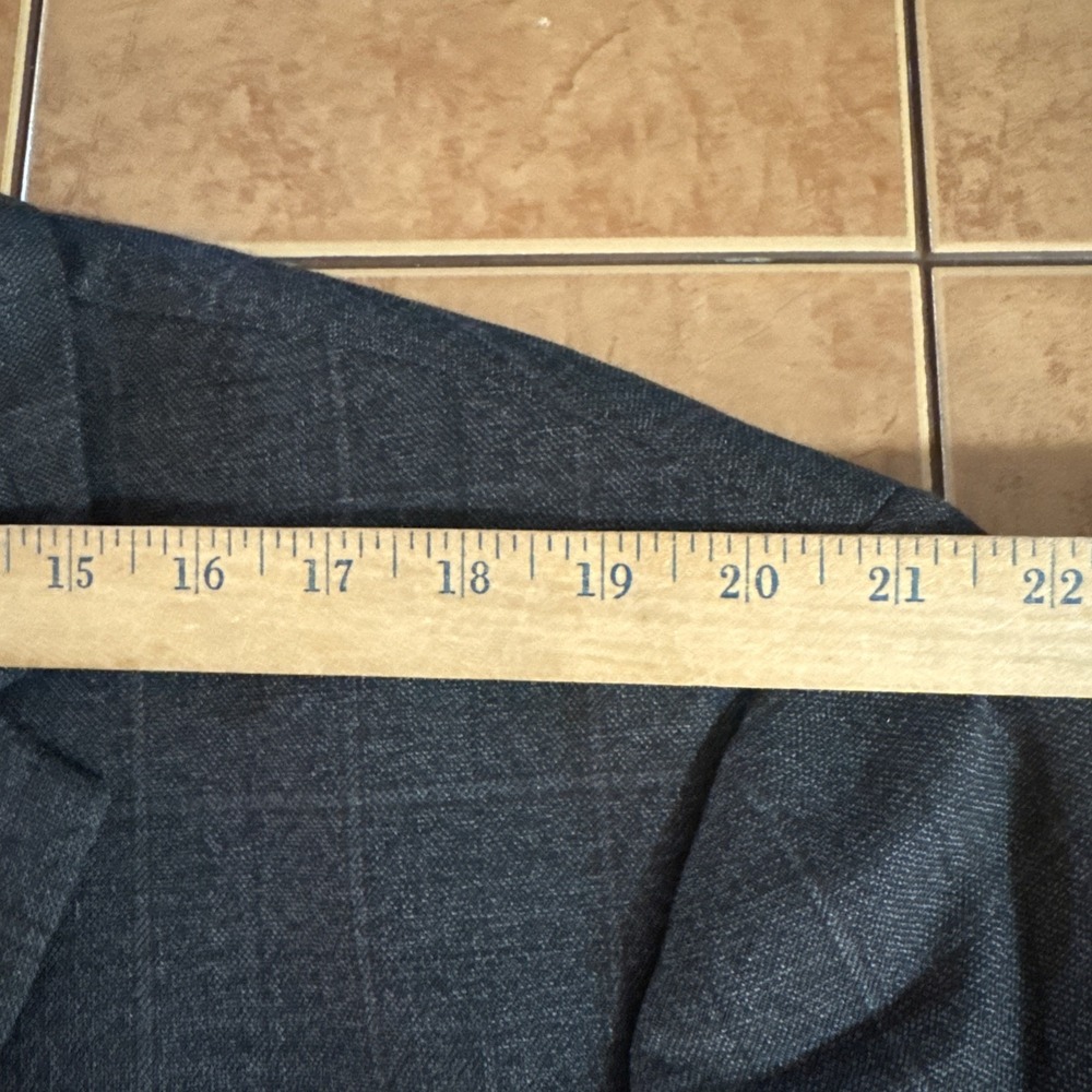 Pronto Uomo Platinum Sz 50R Gray Windowpane Plaid Wool Blazer Jacket Sport Coat‎ - Picture 8 of 12